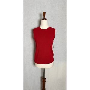 Vintage Adolfo Sport Red Wool Blend Sleeveless Sweater
NWT
Size S